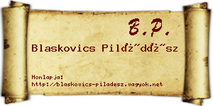 Blaskovics Piládész névjegykártya